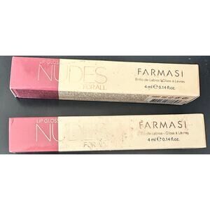 FARMASI NUDES FOR ALL LIQUID Lip Gloss - 02 Satin Pink Limited Edition‎ Set of 2